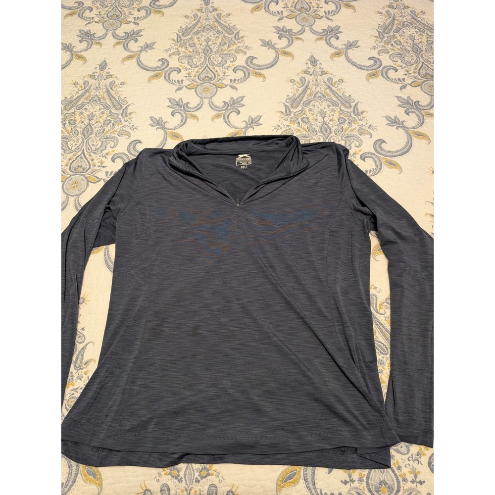 Slazenger 1/4 Zip Long Sleeve Golf Shirt Women's XL